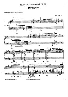 No.8 in F Sharp Minor, S.244: Para Piano by Franz Liszt
