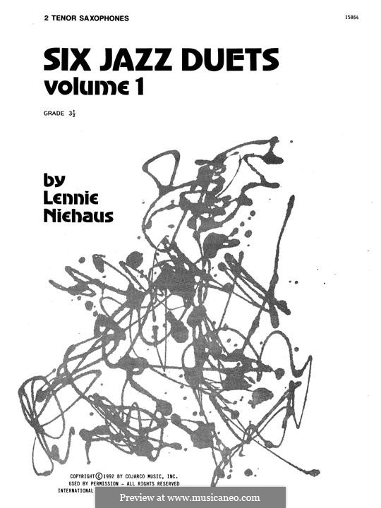 Six Jazz Duets: Volume 1, for tenor saxophones by Lennie Niehaus