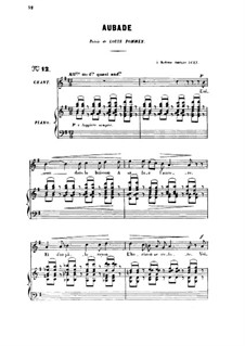 Three Songs, Op.6: No.1 Aubade by Gabriel Fauré