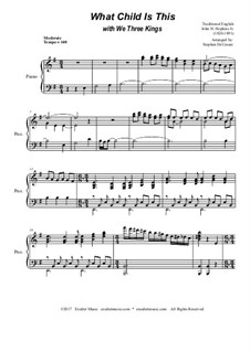 What Child is This with We Three Kings: Para piano solo by Unknown (works before 1850), John H. Hopkins Jr.