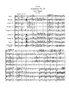 Symphony No.34 in C Major, K.338: Partitura completa by Wolfgang Amadeus Mozart