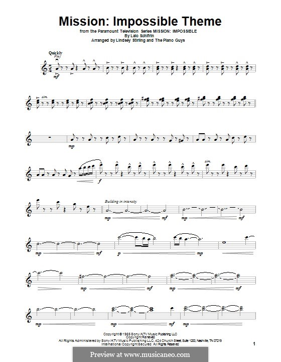 Mission: Impossible Theme: para violino by Lalo Schifrin