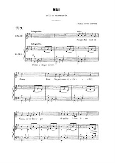 Two Songs, Op.1: No.2 Mai, for high voice by Gabriel Fauré