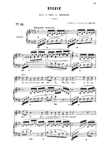 Three Songs, Op.6: No.3 Sylvie, for high voice by Gabriel Fauré