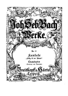 Selig ist der Mann, BWV 57: Partitura piano-vocal by Johann Sebastian Bach