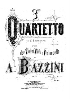 String Quartet No.3 in E Flat Major, Op.76: violino parte I by Antonio Bazzini