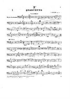 String Quartet No.3 in E Flat Major, Op.76: Violin II, viola and cello parts by Antonio Bazzini