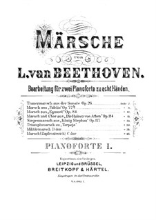 Marches for Two Pianos Eight Hands: piano parte I by Ludwig van Beethoven