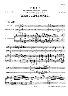 Complete set: Versão para trio de piano by Ludwig van Beethoven