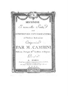 Symphonies Concertantes: Second Suite, No.4 for two violins and orchestra by Giuseppe Maria Cambini