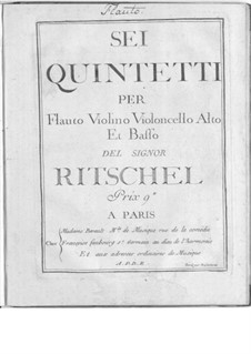 Six Quintets for Flute and Strings: seis quintetos para flauta e cordas by Georg Wenzel Ritschel