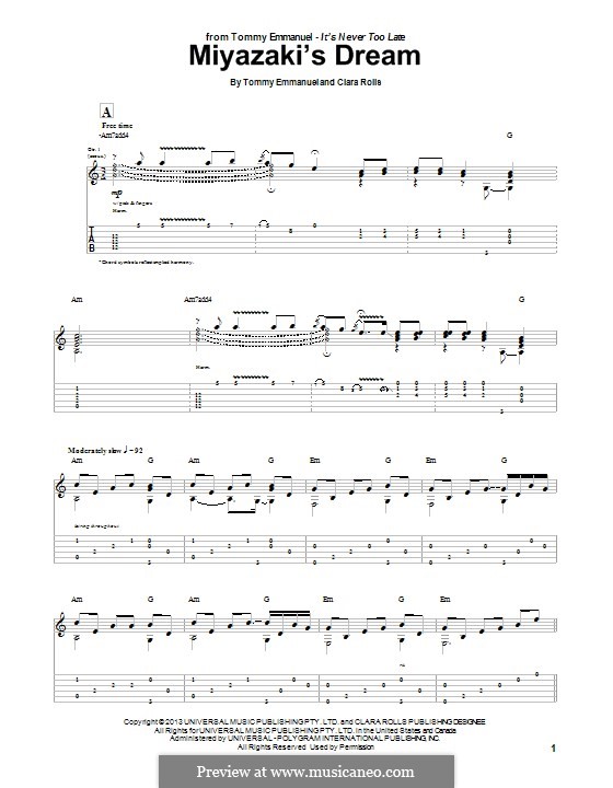 Miyazaki's Dream por T. Emmanuel, C. Rolls Partituras on músicaNeo