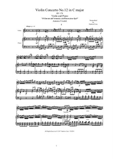 Violin Concerto No.12 in C Major, RV 178: versão para violino e piano by Antonio Vivaldi