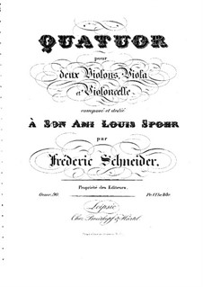 String Quartet in G Minor, Op.90: quarteto de cordas em G menor by Friedrich Schneider