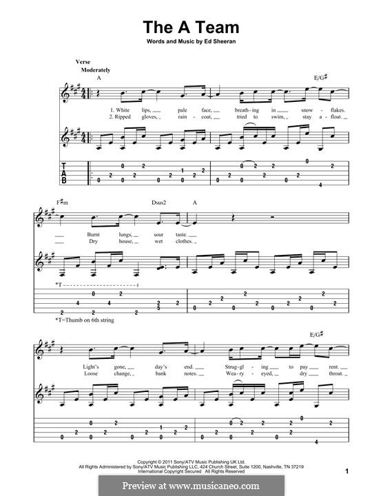 The a Team: Para guitarra com guia by Ed Sheeran