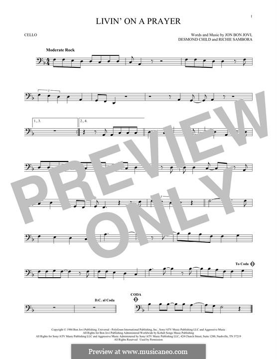 Instrumental version: para violoncelo by Desmond Child, Jon Bon Jovi, Richie Sambora