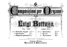 Six Compositions for Organ, Op.120: No.1 Preludio Fugato by Luigi Bottazzo