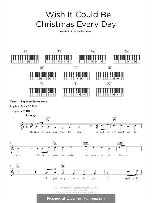 I Wish It Could Be Christmas Every Day (Wizzard): para teclado by Roy Wood