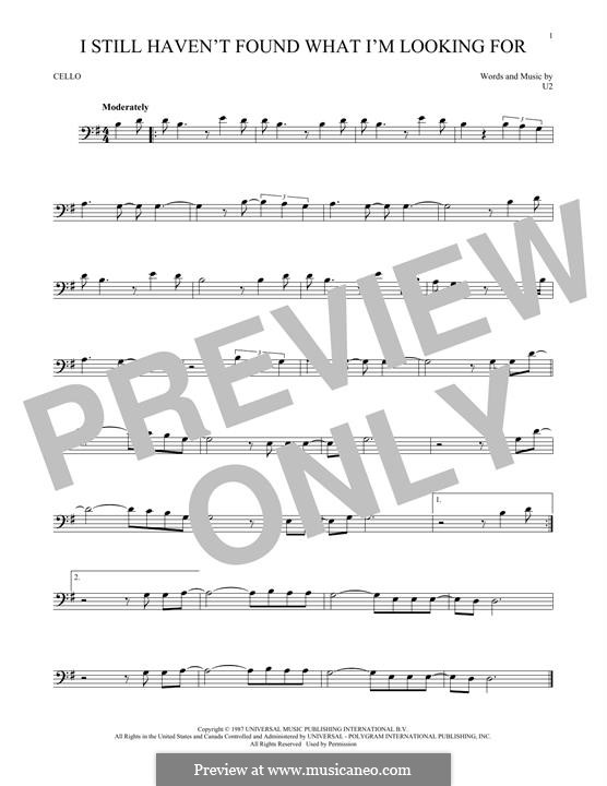 I Still Haven't Found What I'm Looking for: para violoncelo by U2