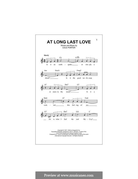 At Long Last Love: melodia by Cole Porter