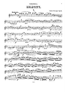 Piano Quintet in C Minor, Op.39: violino parte I by Gustav Erlanger