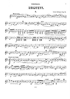 Piano Quintet in C Minor, Op.39: violino parte II by Gustav Erlanger
