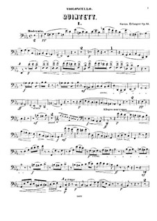 Piano Quintet in C Minor, Op.39: parte violoncelo by Gustav Erlanger