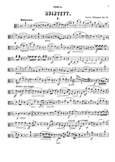 Piano Quintet in C Minor, Op.39: parte viola by Gustav Erlanger