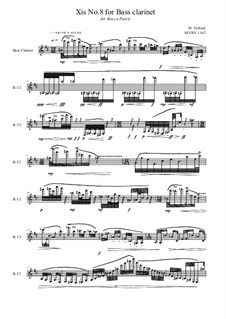 Xis No.8 for Bass clarinet, MVWV 1162: Xis No.8 for Bass clarinet by Maurice Verheul