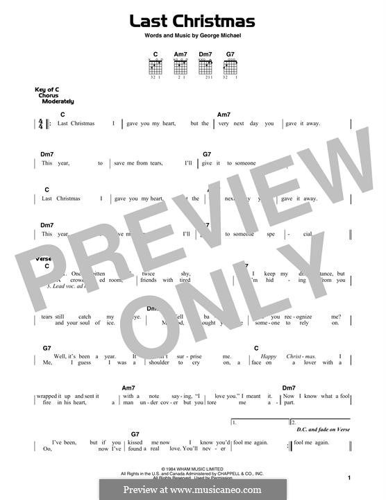 Last Christmas (Wham!): Para guitarra com guia by George Michael