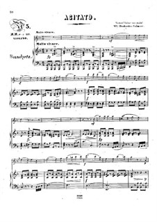 Pensées fugitives, Op.30: Agitato, for violin and piano by Stephen Heller, Heinrich Wilhelm Ernst