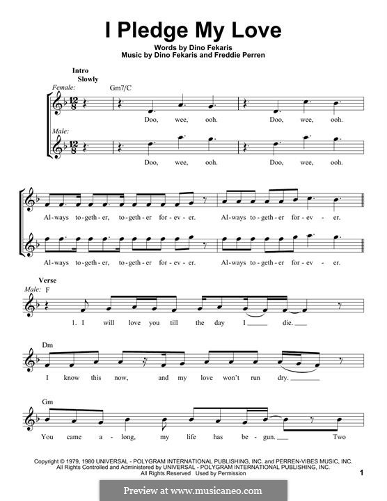 I Pledge My Love (Peaches and Herb): melodia by Dino Fekaris, Freddie Perren