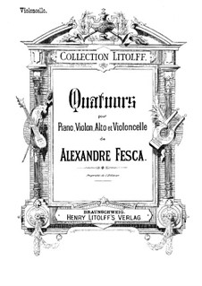 Piano Quartet No.1, Op.26: parte violoncelo by Alexander Fesca