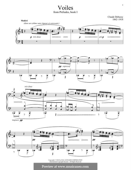 No.2 Voiles: Para Piano by Claude Debussy