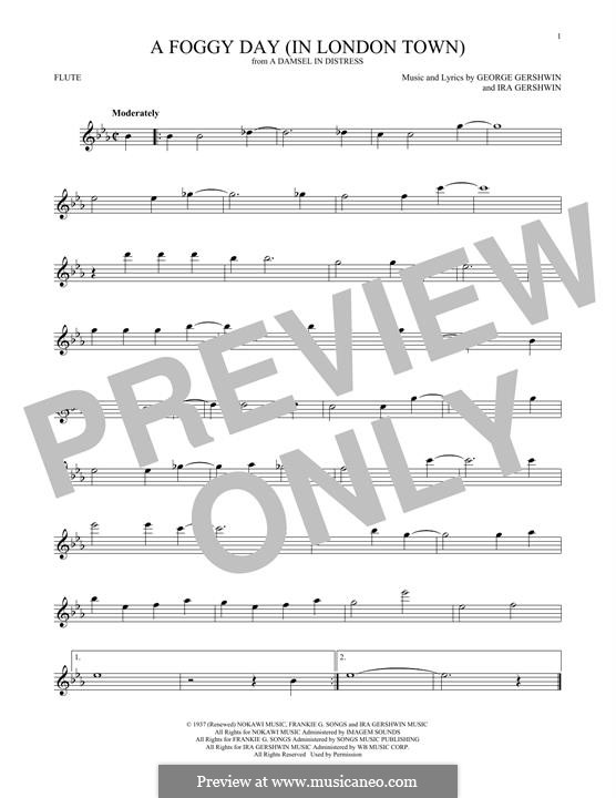 A Foggy Day (In London Town): para flauta by George Gershwin
