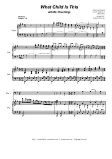 What Child is This with We Three Kings: Trombone duet by Unknown (works before 1850), John H. Hopkins Jr.