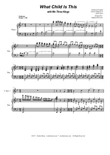 What Child is This with We Three Kings: Duet for C-instruments by Unknown (works before 1850), John H. Hopkins Jr.