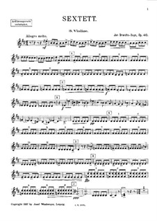 String Sextet in D Major, Op.40: violinos parte III by Jan Brandts-Buys