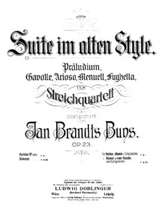 Suite in the Old Style for String Quartet, Op.23: violino parte I by Jan Brandts-Buys