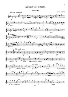 Melodic Suite in A Minor for Piano, Violin and Cello, Op.9: parte do violino by Axel Heine