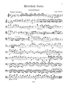 Melodic Suite in A Minor for Piano, Violin and Cello, Op.9: parte violoncelo by Axel Heine