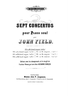 Concerto for Piano and Orchestra No.1 in E Flat Major, H.27: partitura para piano by John Field