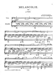 Nocturnes for Piano: Nocturne No.10 for violin and piano by John Field