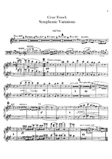 Symphonic Variations, M.46: parte de flautas by César Franck