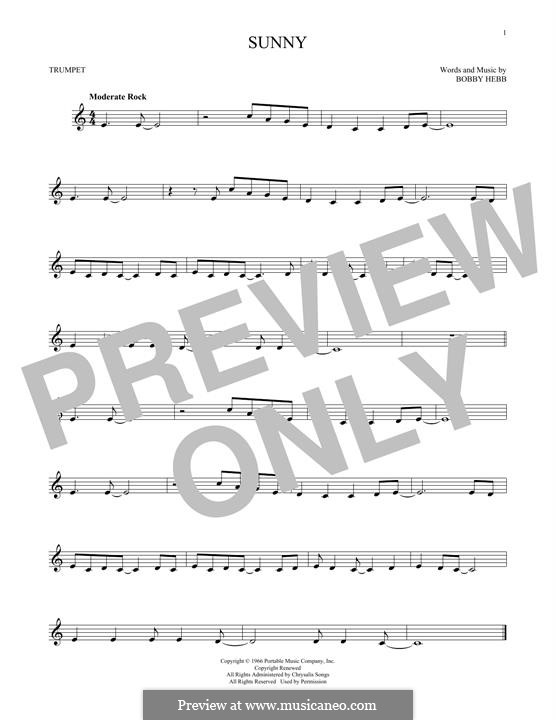 Sunny: para trompeta by Bobby Hebb