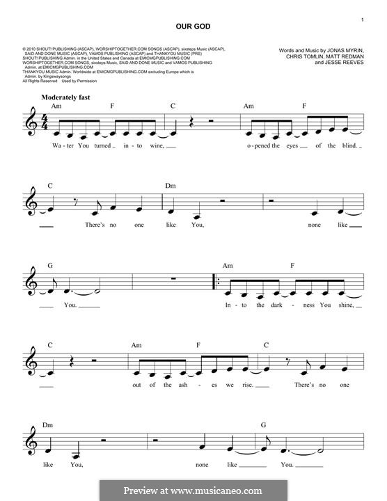 Our God: melodia by Chris Tomlin, Jesse Reeves, Jonas Myrin, Matt Redman