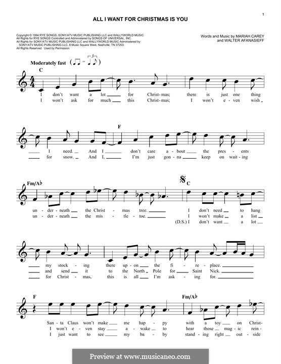 Vocal version: melodia by Mariah Carey, Walter Afanasieff
