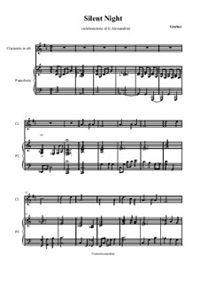 For solo instrument and piano: para clarinete e piano by Franz Xaver Gruber