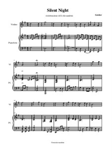 Solo instrument and piano: para violino by Franz Xaver Gruber