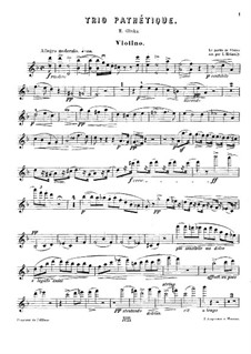 Pathetic Trio in D Minor: For violin, cello and piano – violin part by Mikhail Glinka